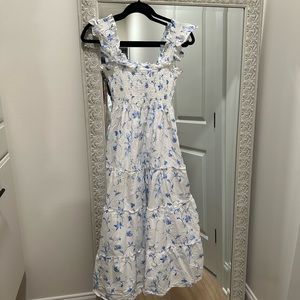 XS Hill House Ellie Nap Dresss in Blue Botanical
